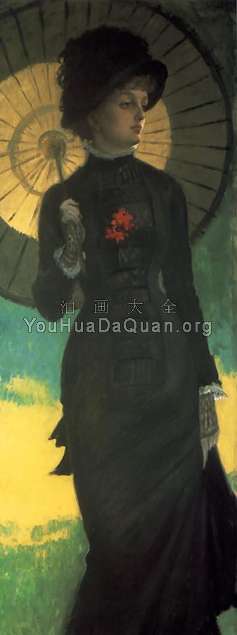 Mrs Newton with a Parasol - 詹姆斯·蒂索